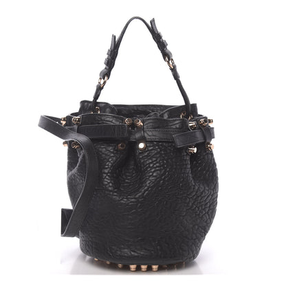 Alexander Wang Pebbled Lambskin Diego Bucket Black Rose Gold Hardware 1 of 12