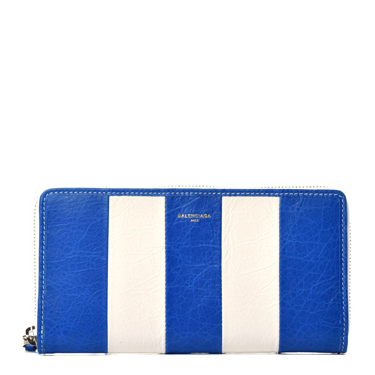 Balenciaga Veau Arena Multicolore Bazar Continental Zip Around Wallet Bleu Lazuli White 1 of 7