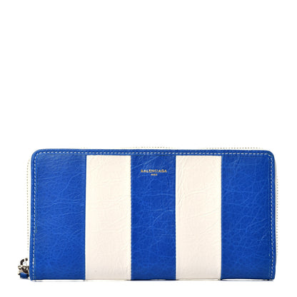 Balenciaga Veau Arena Multicolore Bazar Continental Zip Around Wallet Bleu Lazuli White 1 of 7