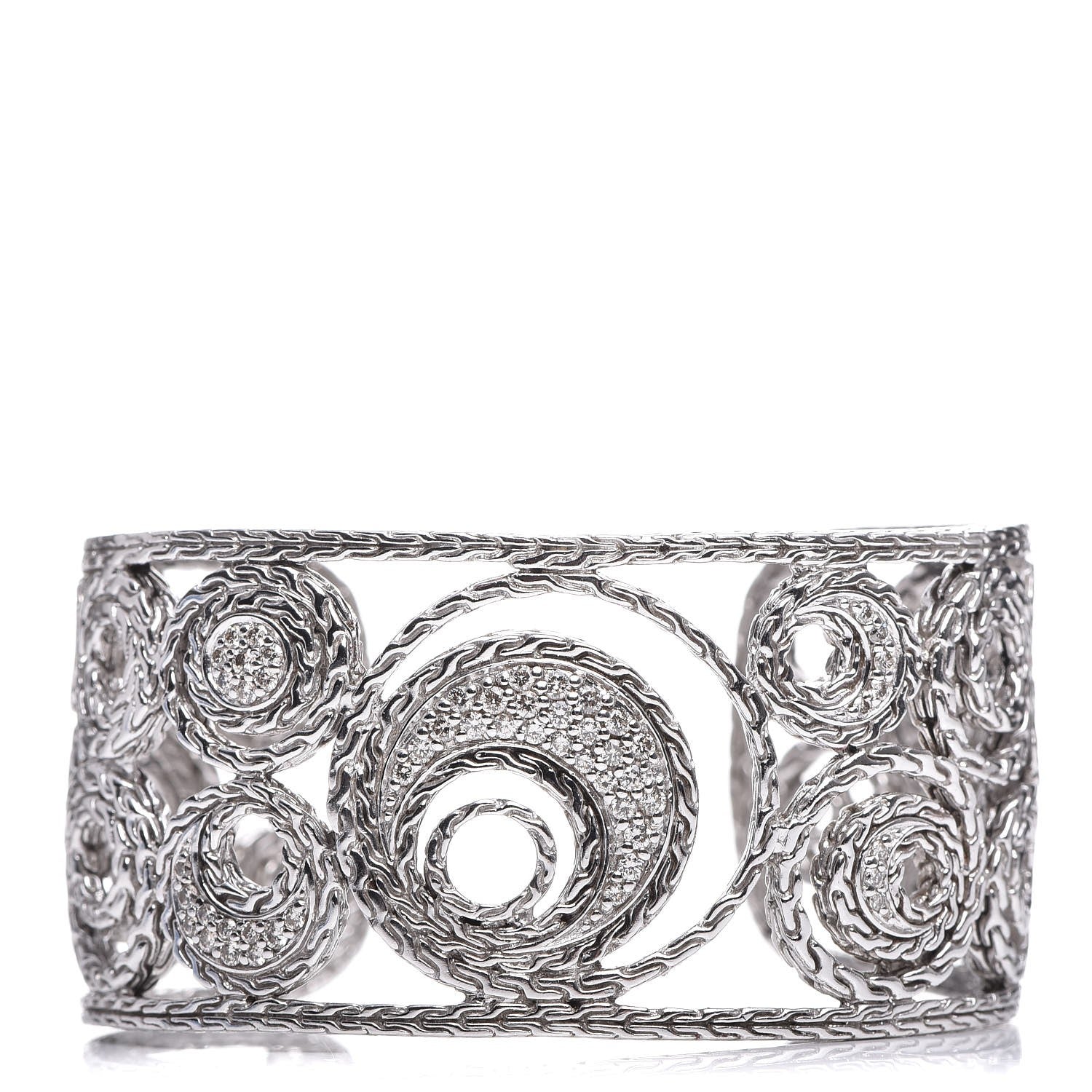 John Hardy Sterling Silver Diamond Langit Cuff 1 of 4