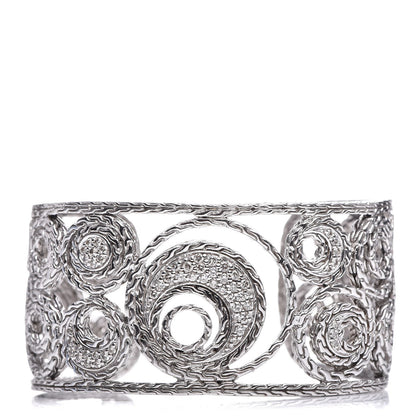 John Hardy Sterling Silver Diamond Langit Cuff 1 of 4