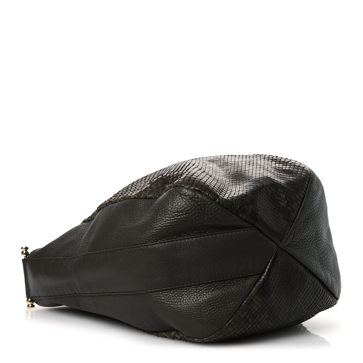 Snakeskin Greenwich Shoulder Bag Green