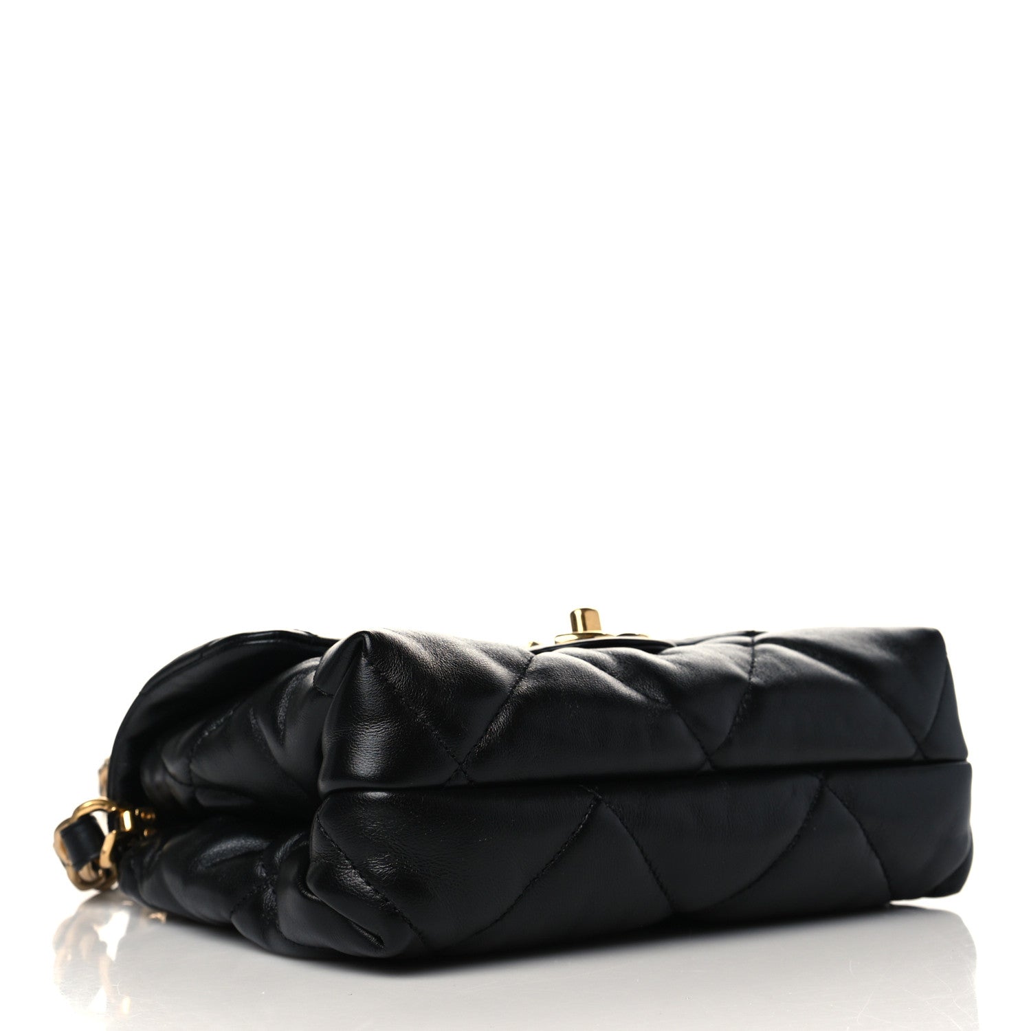 Chanel Lambskin Quilted Small Chain Top Handle Flap Black 4 of 9