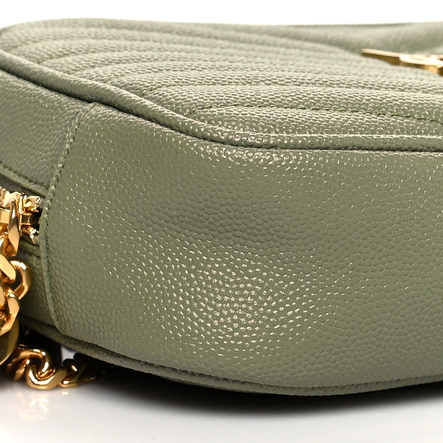 Grain De Poudre Matelasse Monogram Mini Lou Camera Bag Light Sage