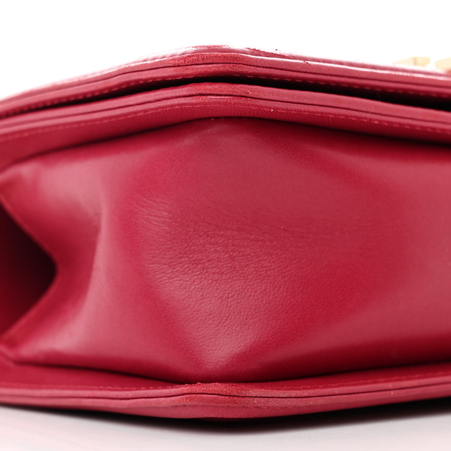 Lambskin Quilted Small Boy Flap Dark Pink