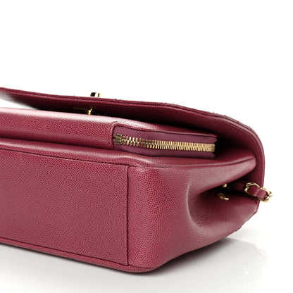 Chanel Caviar Quilted Medium Business Affinity Flap Dark Pink 10 of 10