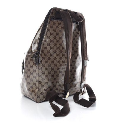 Gucci Crystal Monogram Backpack Dark Brown 3 of 7