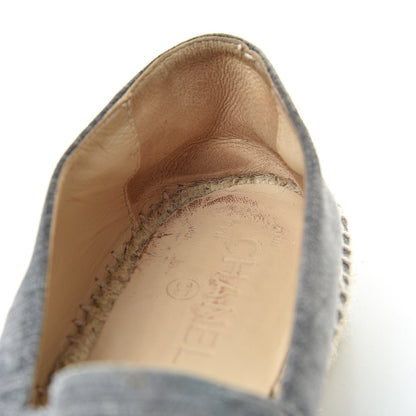 Chanel Striated Suede Espadrilles 41 Dark Grey 13 of 14