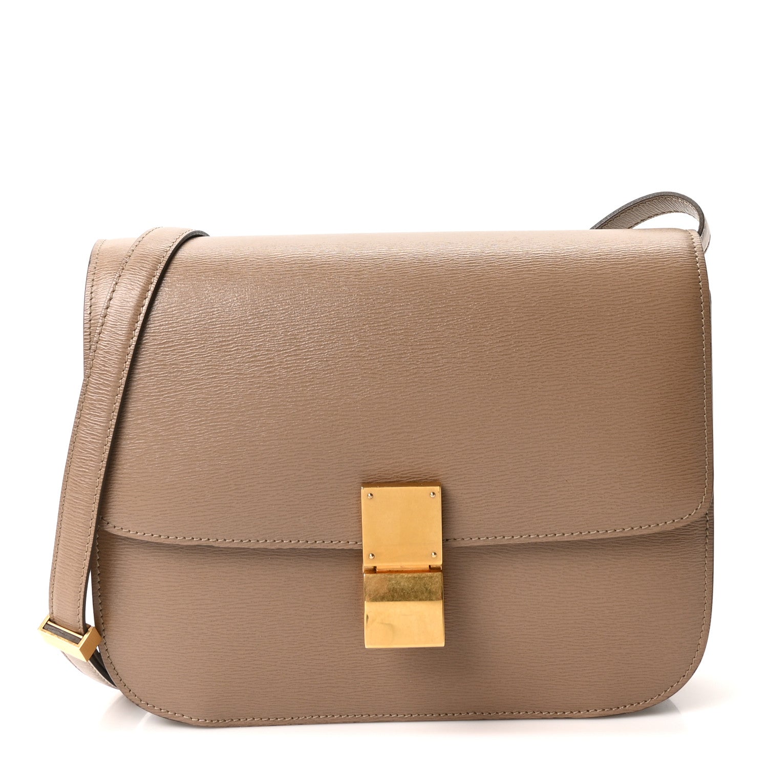 Celine Liege Calfskin Medium Classic Box Flap Bag Taupe 1 of 11