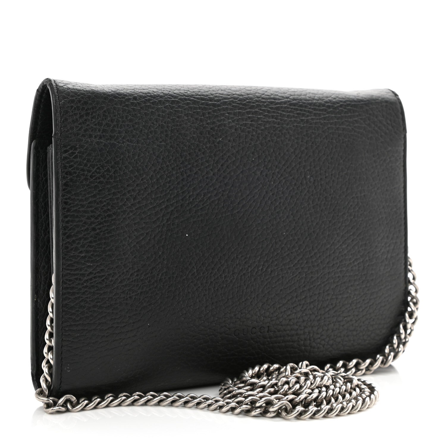 Gucci Calfskin Mini Dionysus Chain Wallet Black 2 of 12