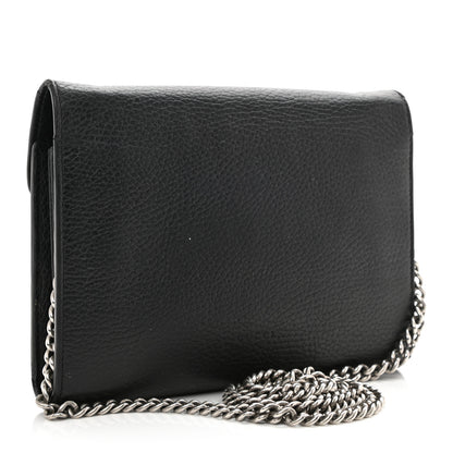 Gucci Calfskin Mini Dionysus Chain Wallet Black 2 of 12