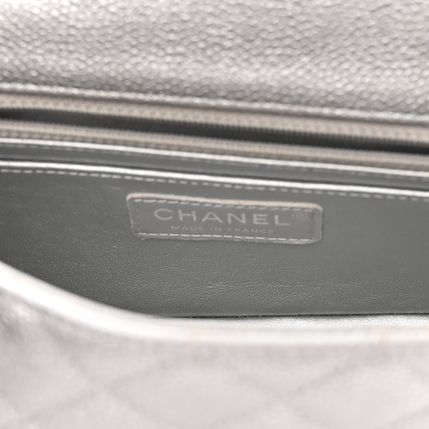 Chanel Metallic Caviar Quilted Mini Rectangular Flap Silver 6 of 11