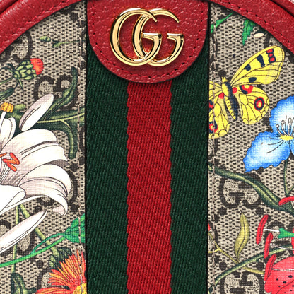 Gucci GG Supreme Monogram Web Flora Mini Ophidia Round Backpack Red 8 of 10