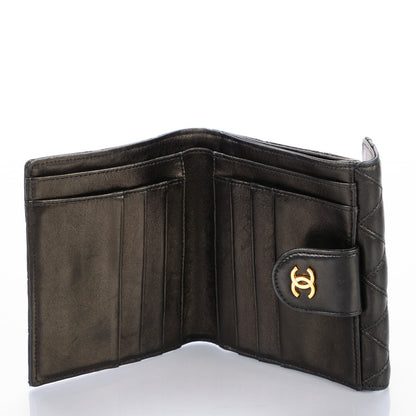 Chanel Calfskin Diamond Stitched Compact Wallet Black 5 of 8