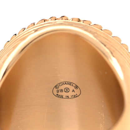 Chanel Metal CC Rope Ring 7 Gold 5 of 5