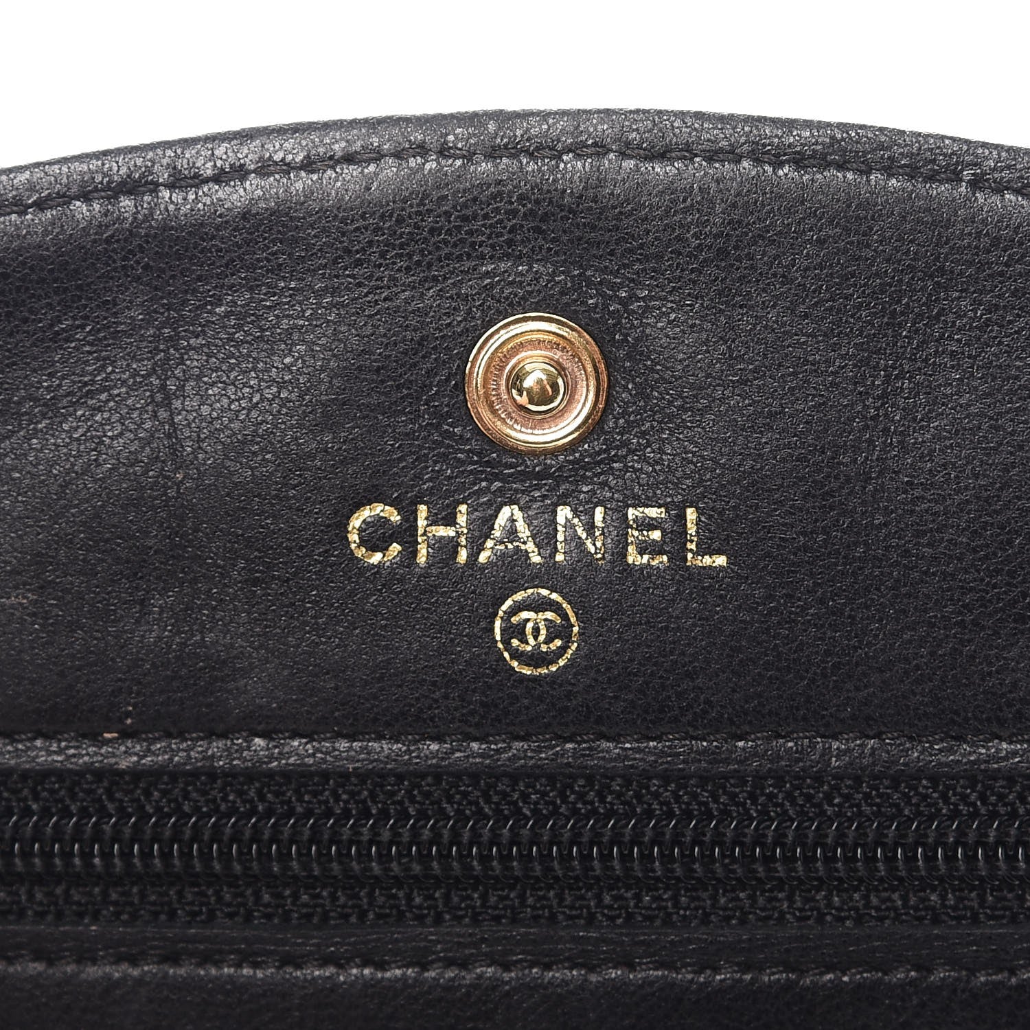 Chanel Caviar Timeless CC Wallet On Chain WOC Black 6 of 15