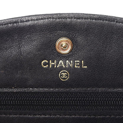 Chanel Caviar Timeless CC Wallet On Chain WOC Black 6 of 15