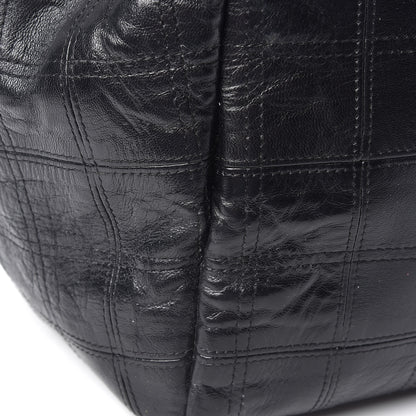 Chanel Lambskin Square Stitched Lax Accordion Shoulder Bag Black 12 of 13