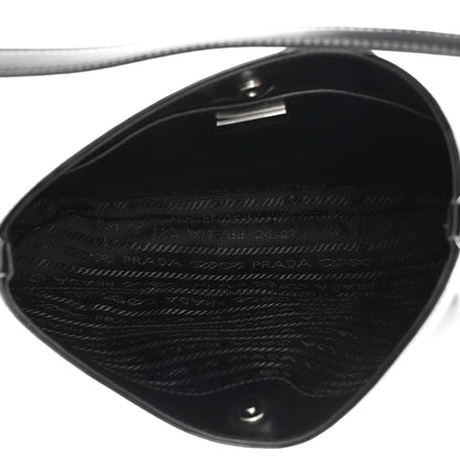 Prada Spazzolato Cleo Shoulder Bag Black 5 of 9