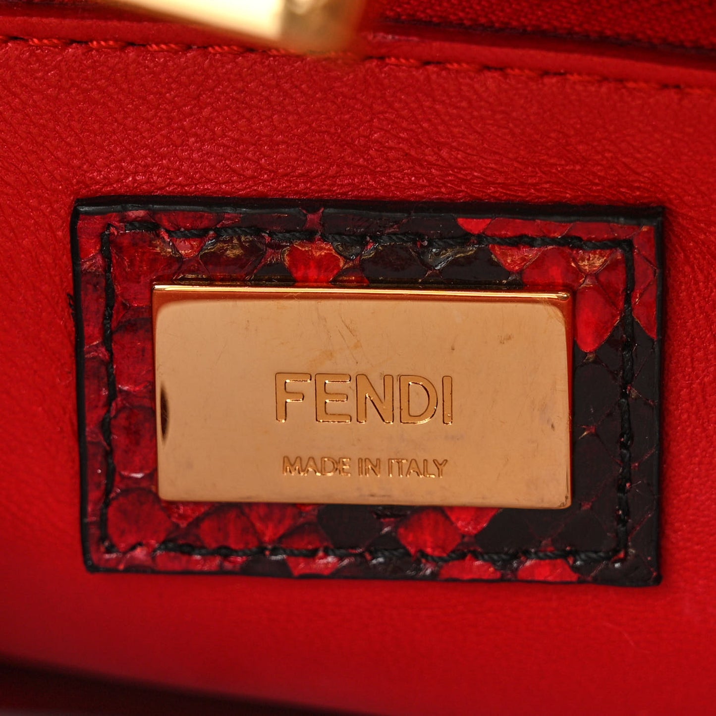 Snakeskin Shiny Nappa Mini Peekaboo Iconic Satchel