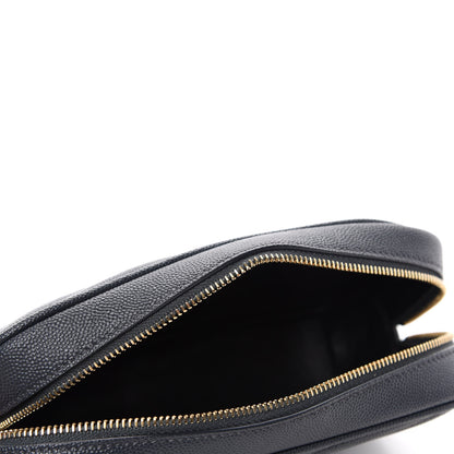 Saint Laurent Grain De Poudre Matelasse Monogram Mini Lou Camera Bag Dark Smog 5 of 11