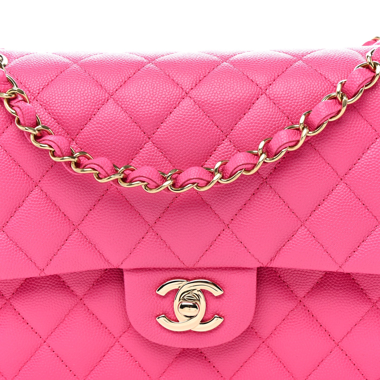 Chanel Caviar Quilted Medium Double Flap Pink Pink 8 of 11