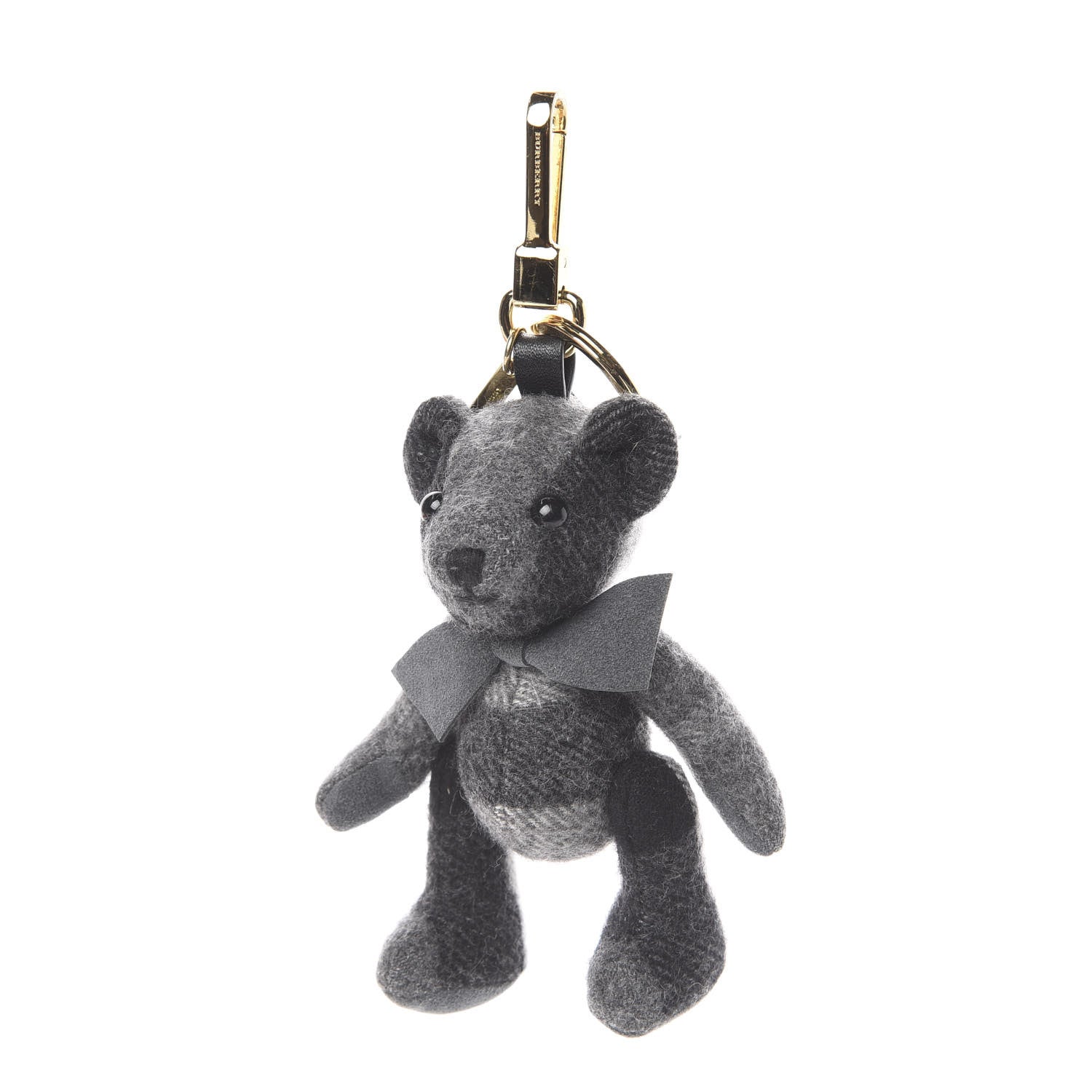 Burberry Cashmere Check Thomas Bear Charm Mid Grey 1 of 2