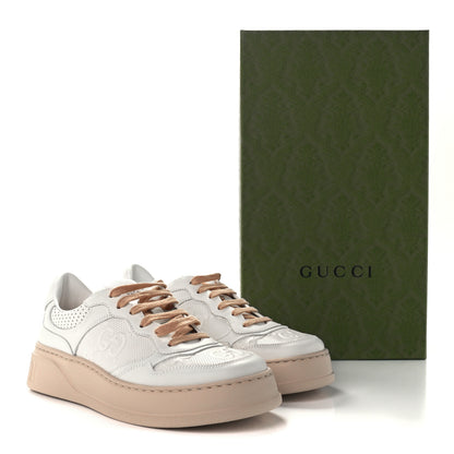 Gucci Calfskin GG Tennis Embossed Womens Platform 55mm Sneakers 38.5 White 12 of 12