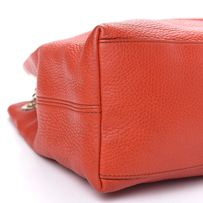 Gucci Pebbled Calfskin Medium Soho Chain Shoulder Bag Sun Orange 7 of 11