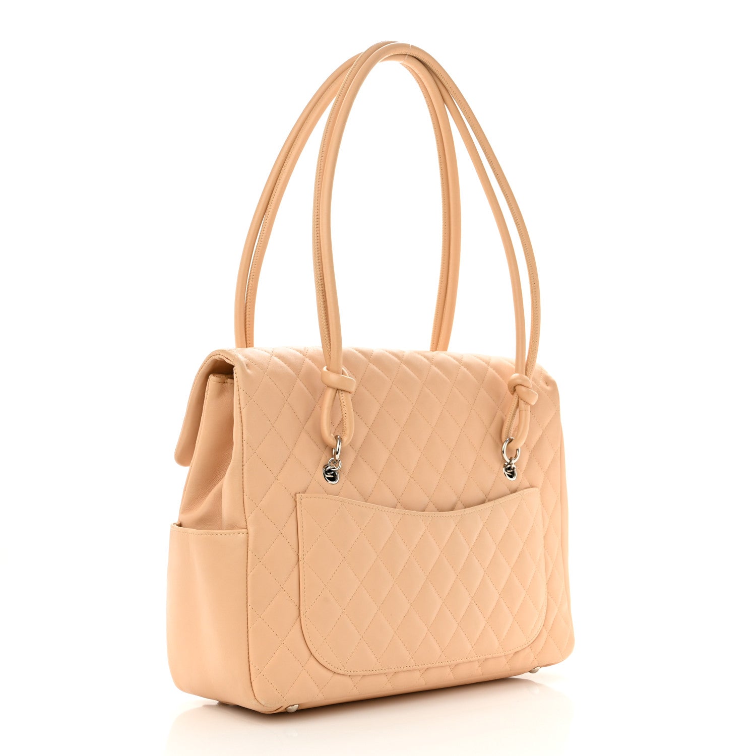 Chanel Calfskin Quilted Large Cambon Flap Beige Black Beige Black 3 of 14