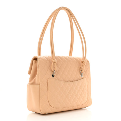 Chanel Calfskin Quilted Large Cambon Flap Beige Black Beige Black 3 of 14
