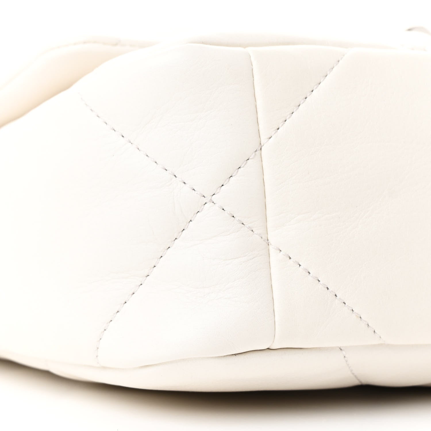 Chanel Glossy Calfskin Quilted Medium Chanel 19 Flap White Black 9 of 11