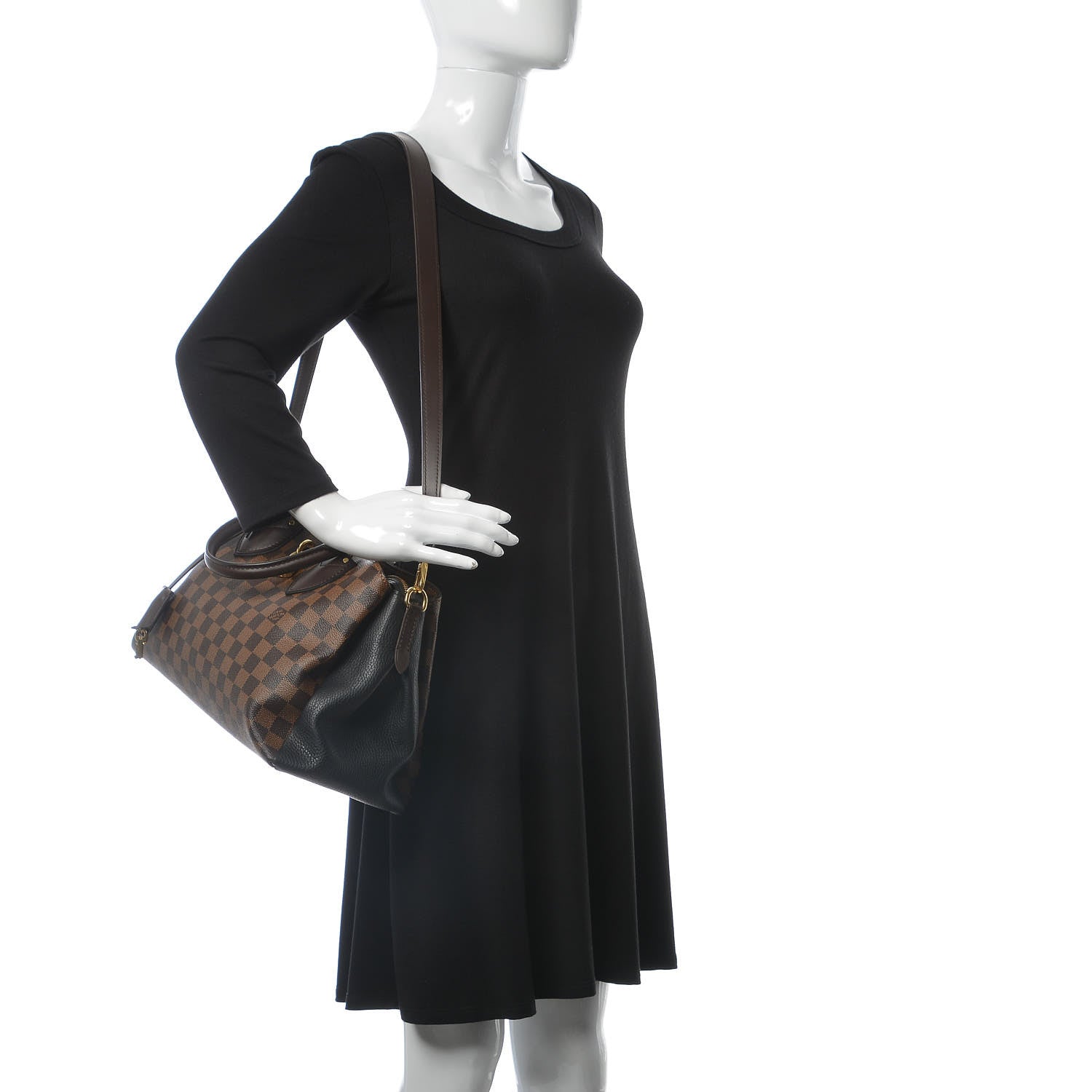Louis Vuitton Cuir Taurillon Damier Ebene Normandy Black 3 of 12