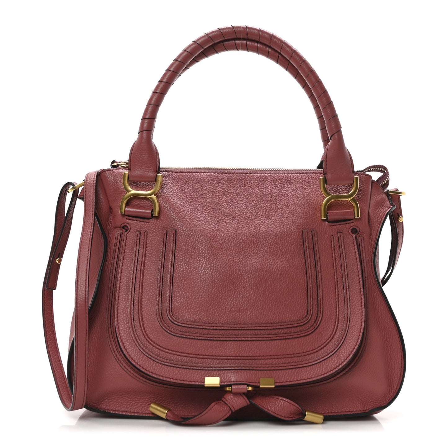 Calfskin Medium Marcie Satchel Faded Rose