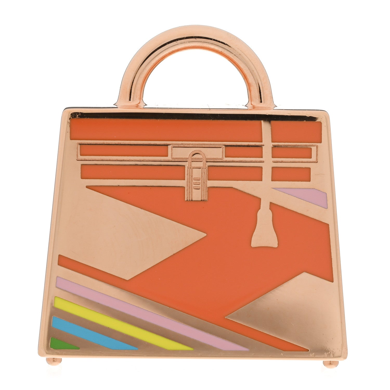 Hermes Metal Lacquer Laque H Vibration Kelly Curiosite Charm Acidule 1 of 5
