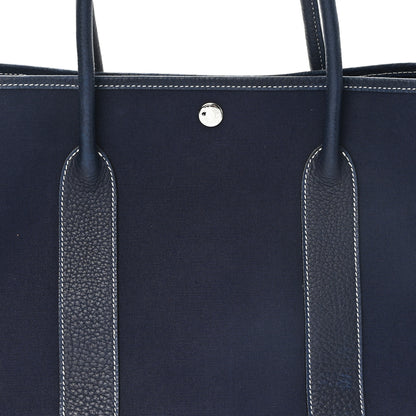 Hermes Toile Negonda Garden Party Tote 36 MM Bleu Marine 7 of 9