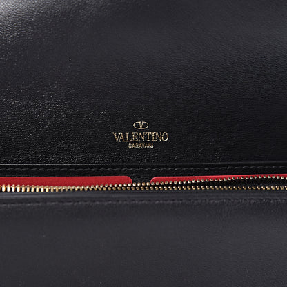 Valentino Garavani Vitello Rockstud Flap Wallet on Chain Black 6 of 9