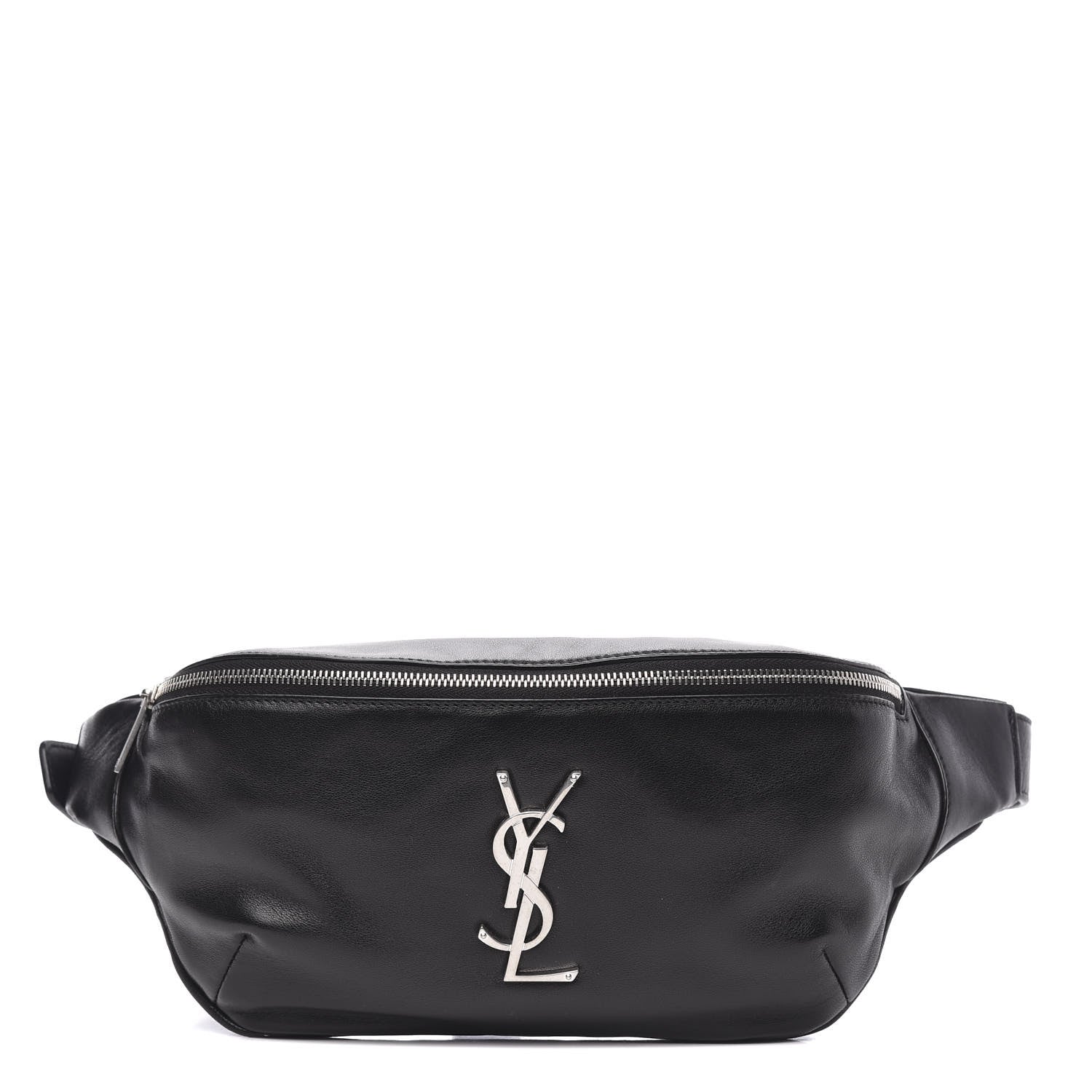Saint Laurent Calfskin Monogram Belt Bag Black 1 of 9