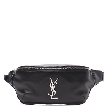 Saint Laurent Calfskin Monogram Belt Bag Black 1 of 9