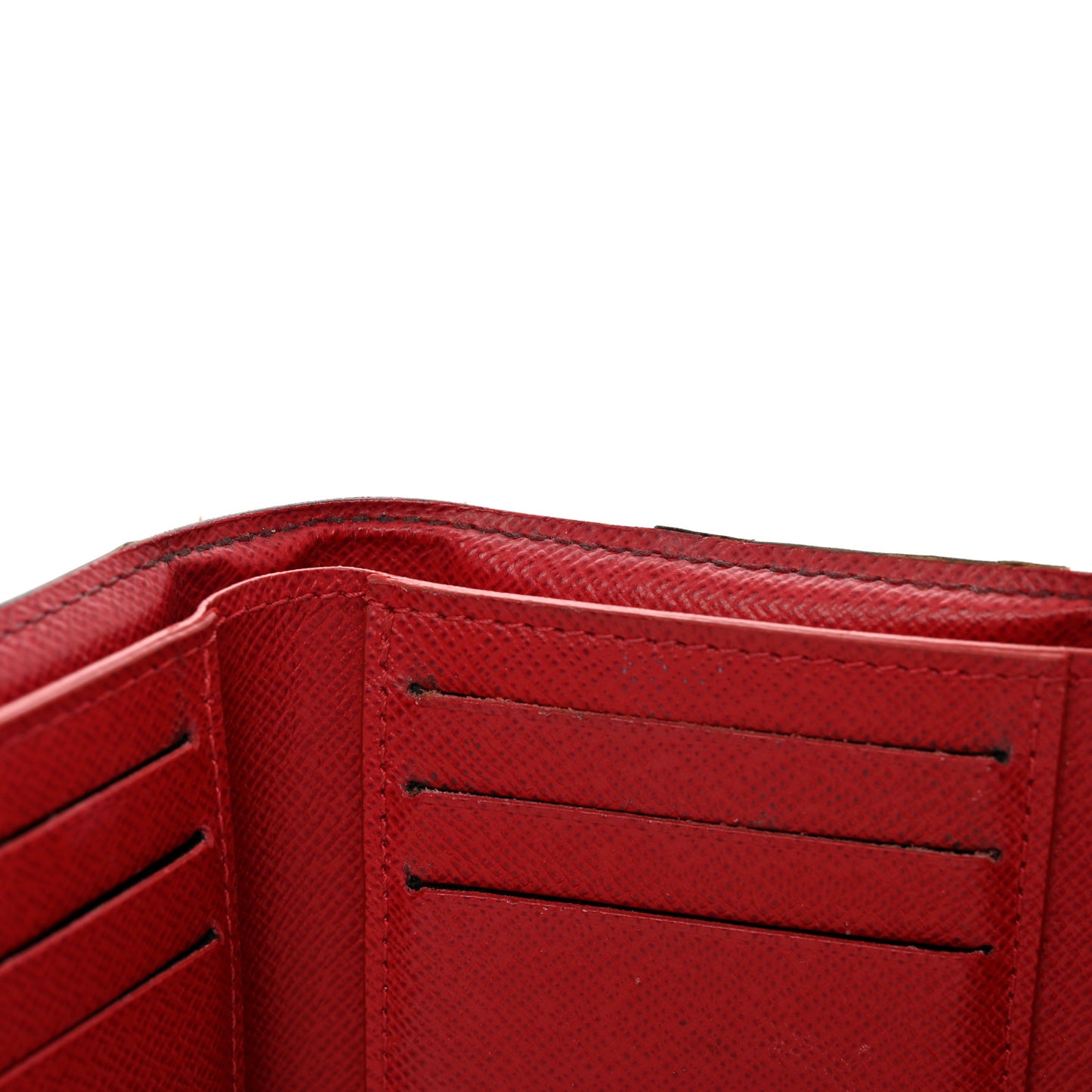 Damier Ebene Victorine Wallet Red