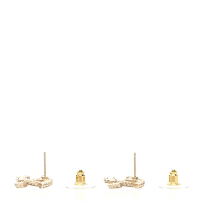 Chanel Crystal CC Earrings Gold 4 of 5