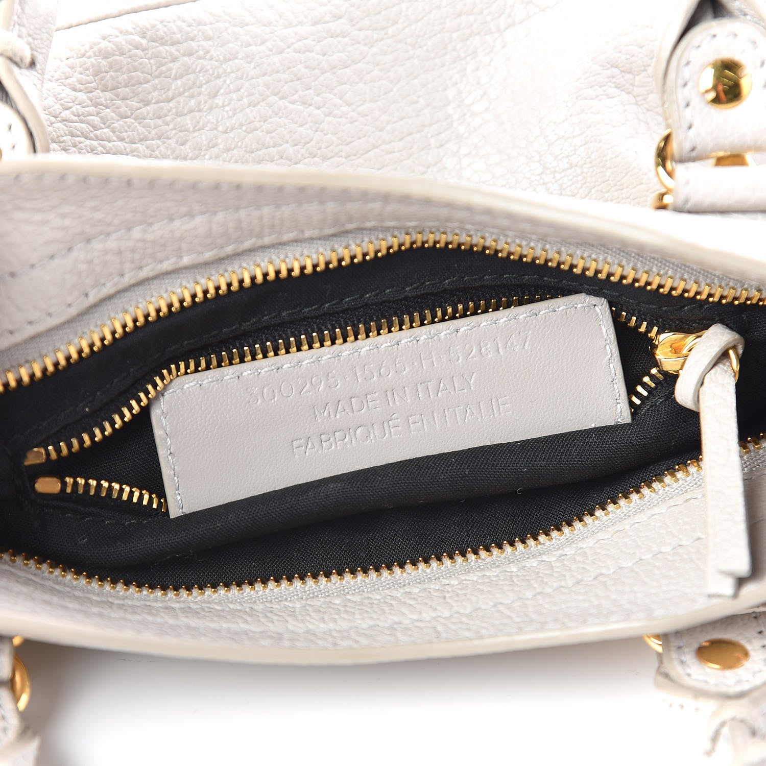 Balenciaga Chevre Gold Metallic Edge Hardware Mini City Gris Clair Gris Perle 8 of 10