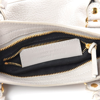 Balenciaga Chevre Gold Metallic Edge Hardware Mini City Gris Clair Gris Perle 8 of 10