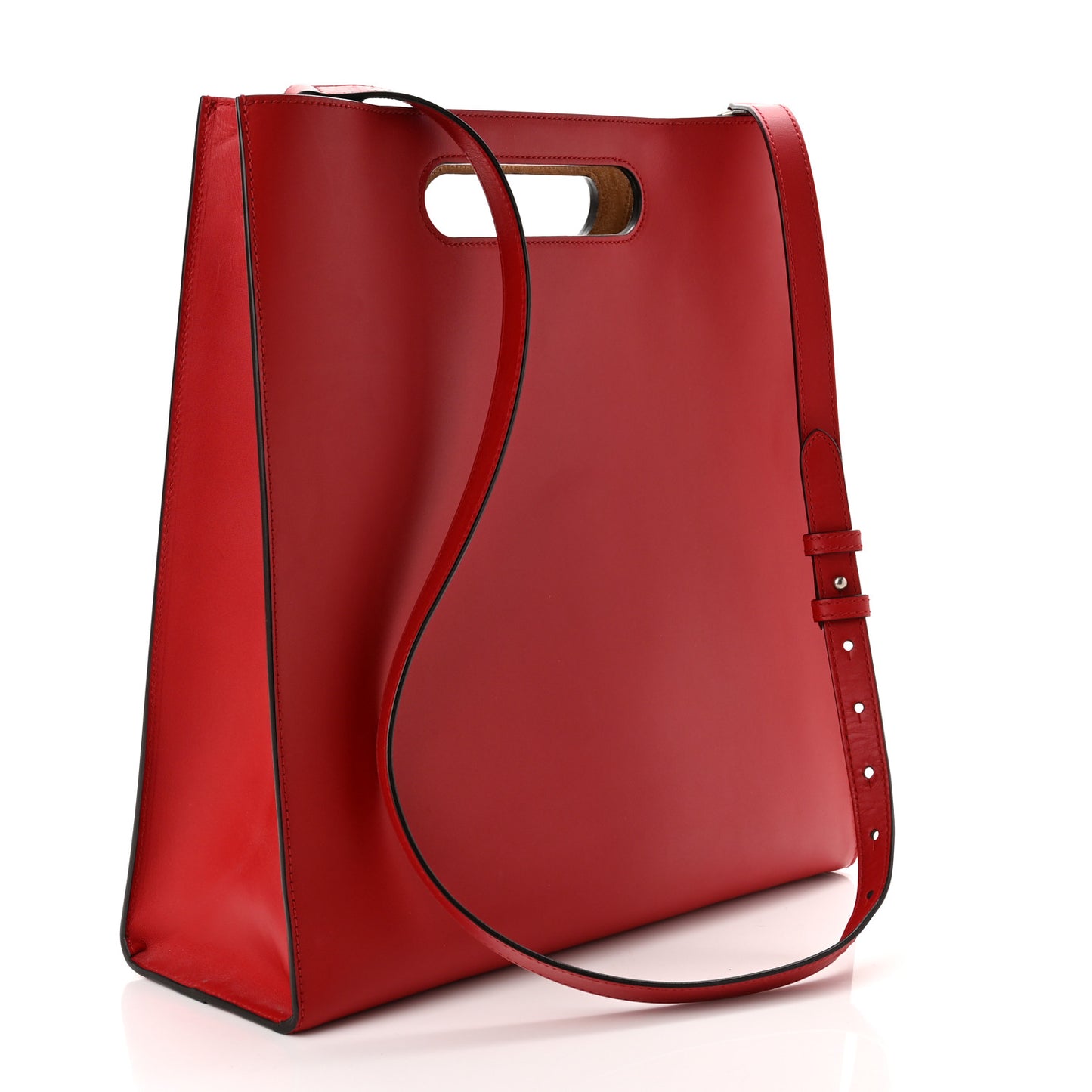 Calfskin Embossed Medium XL Tote Red
