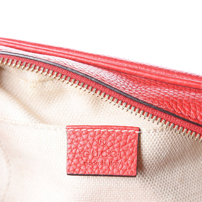 Gucci Pebbled Calfskin Small Soho Disco Bag Vibrant Red 10 of 13