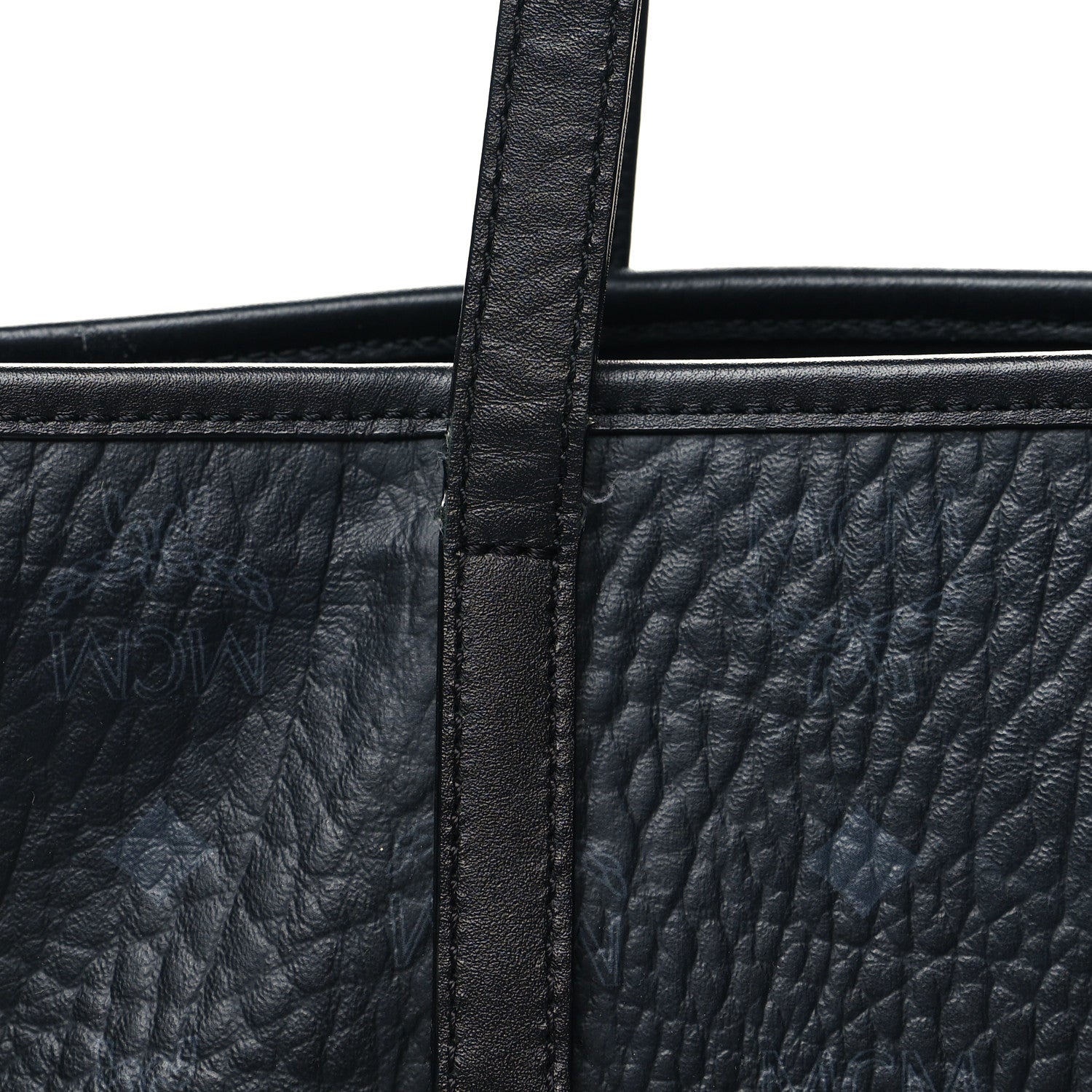 MCM Visetos Toni Shopper Tote Black 12 of 17