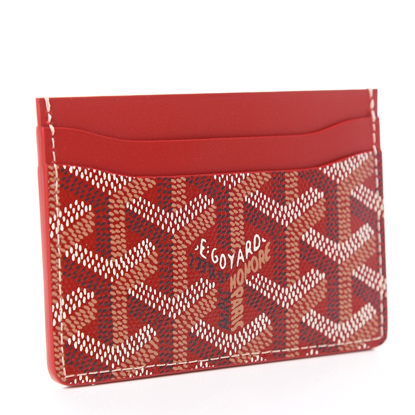 Goyardine Saint Sulpice Card Holder Red