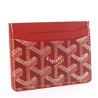 Goyard Goyardine Saint Sulpice Card Holder Red 3 of 7