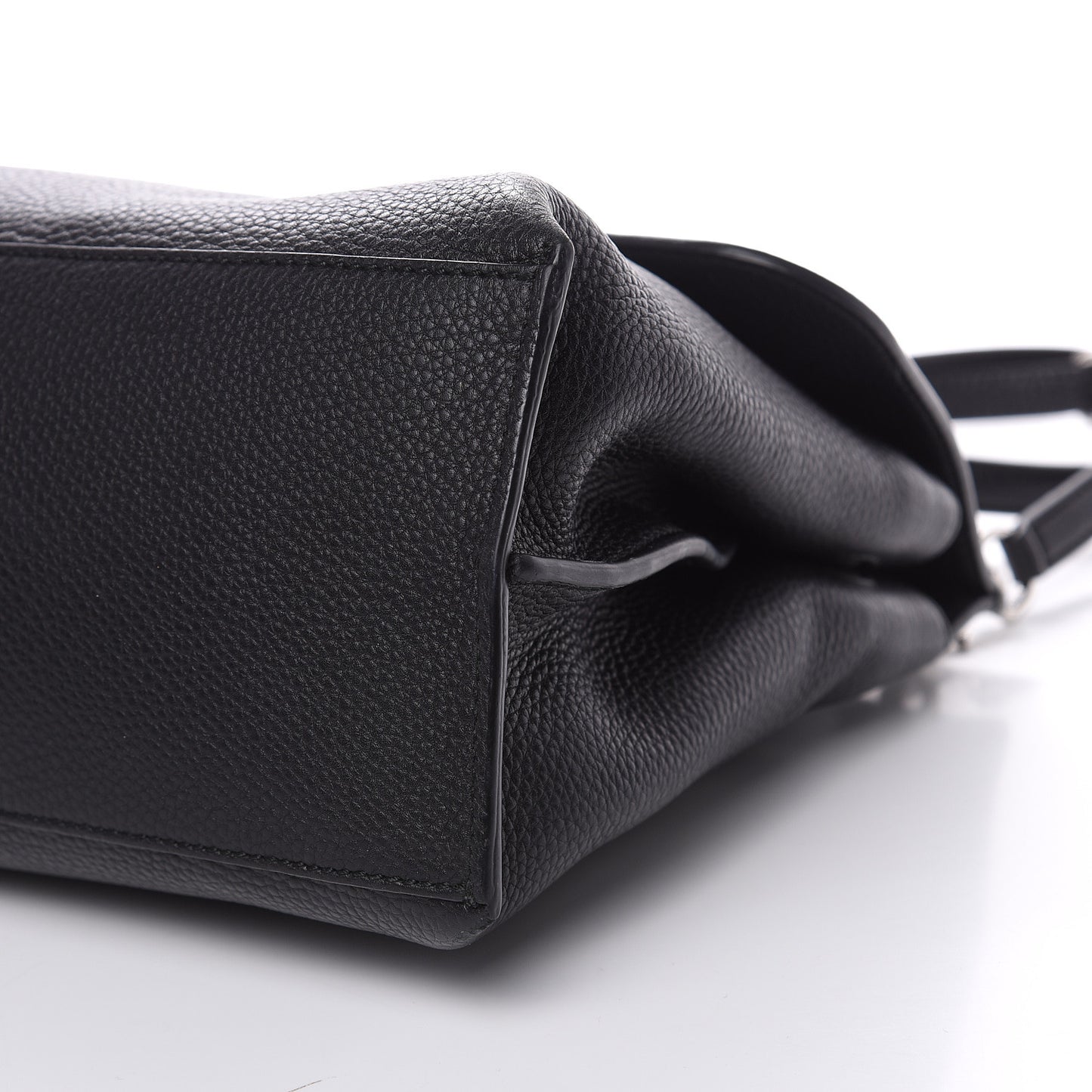 Cellarius Calfskin Medium Bamboo Daily Top Handle Bag Black