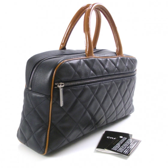 Chanel Caviar Quilted Boston Navy 3 of 13